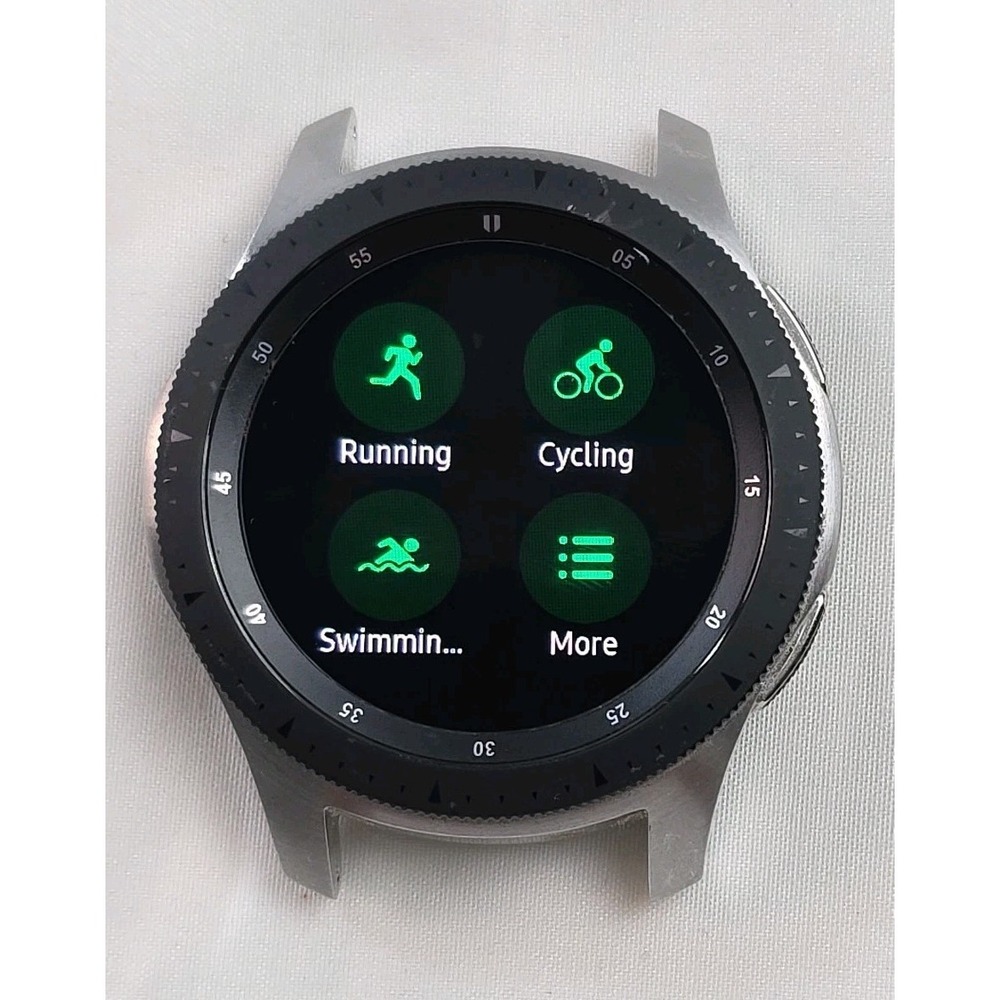 Samsung Galaxy Watch SM-R800 Smartwatch 46mm Stainless Steel - Black No Band - Picture 13 of 14